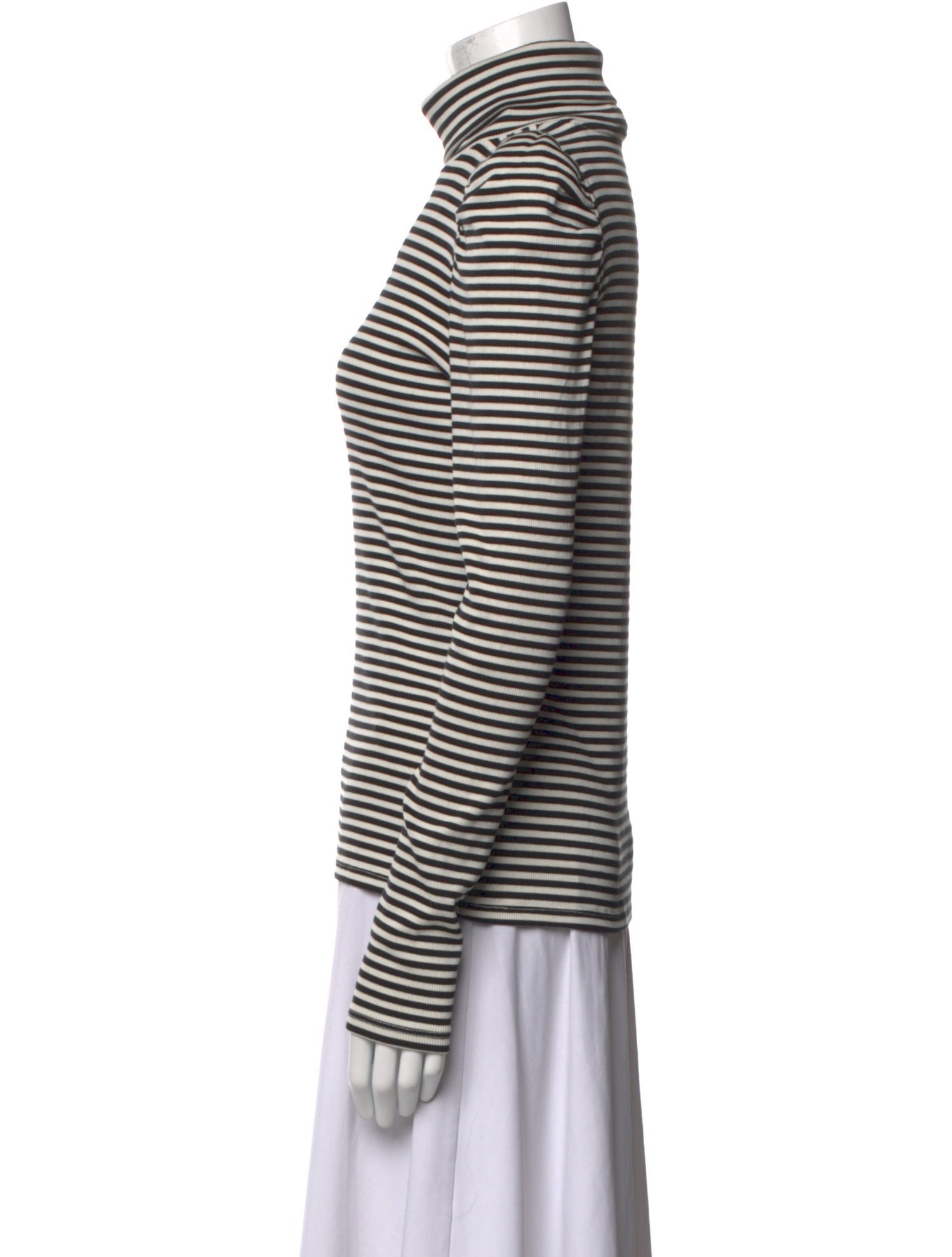 Veronica Beard Striped Turtleneck Top